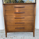 MCM Broyhill Emphasis Walnut Highboy Dresser