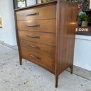 MCM Broyhill Emphasis Walnut Highboy Dresser