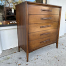 MCM Broyhill Emphasis Walnut Highboy Dresser
