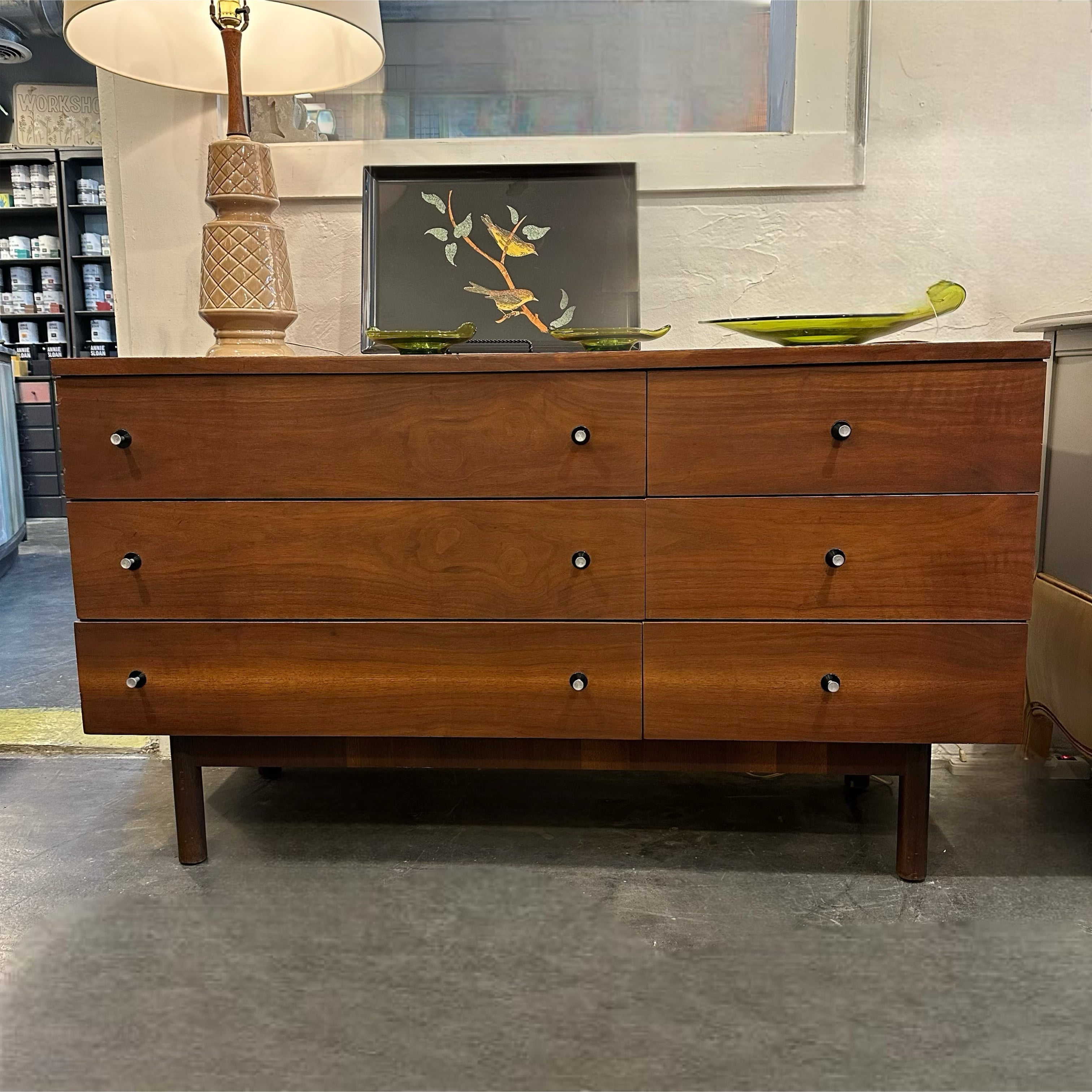 stanley furniture dresser vintage Mid Century 6 Drawer Dresser by Stanley