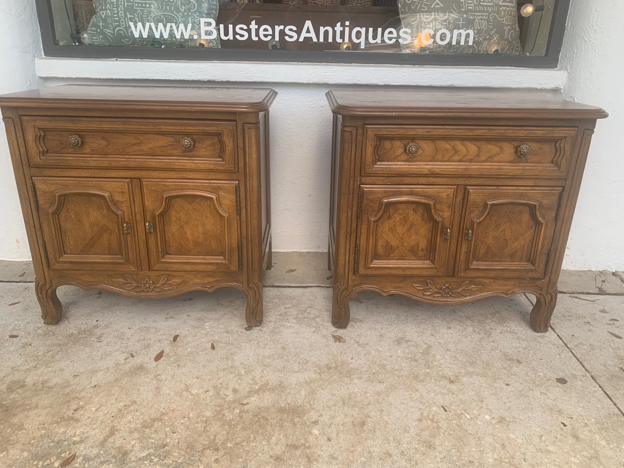 Pair of Drexel French Provincial Nightstands