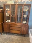Mid Century Modern China Cabinet by Stanley (Two Pieces)