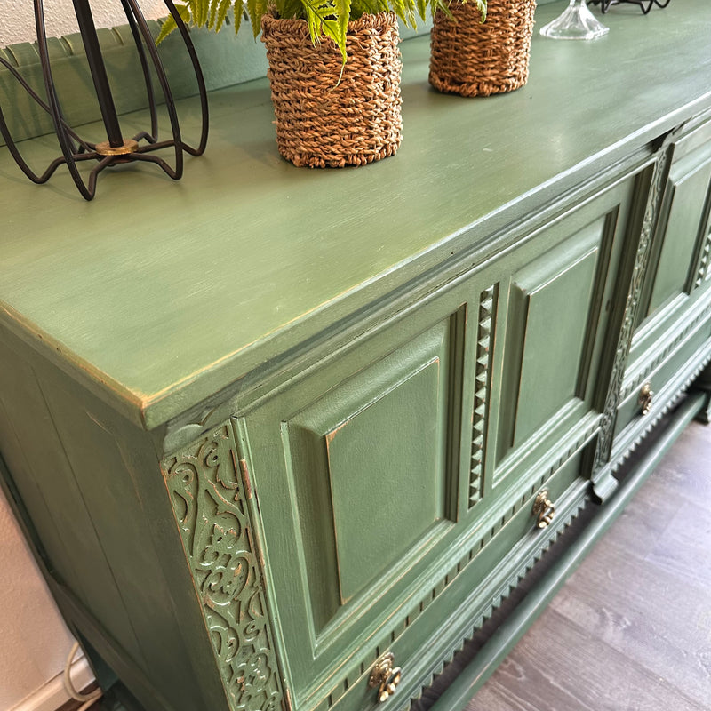 Green Antique Buffet