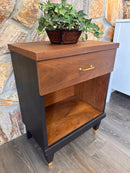 Mid-Century Nightstand with Drawer and Cubby