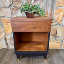 Mid-Century Nightstand with Drawer and Cubby