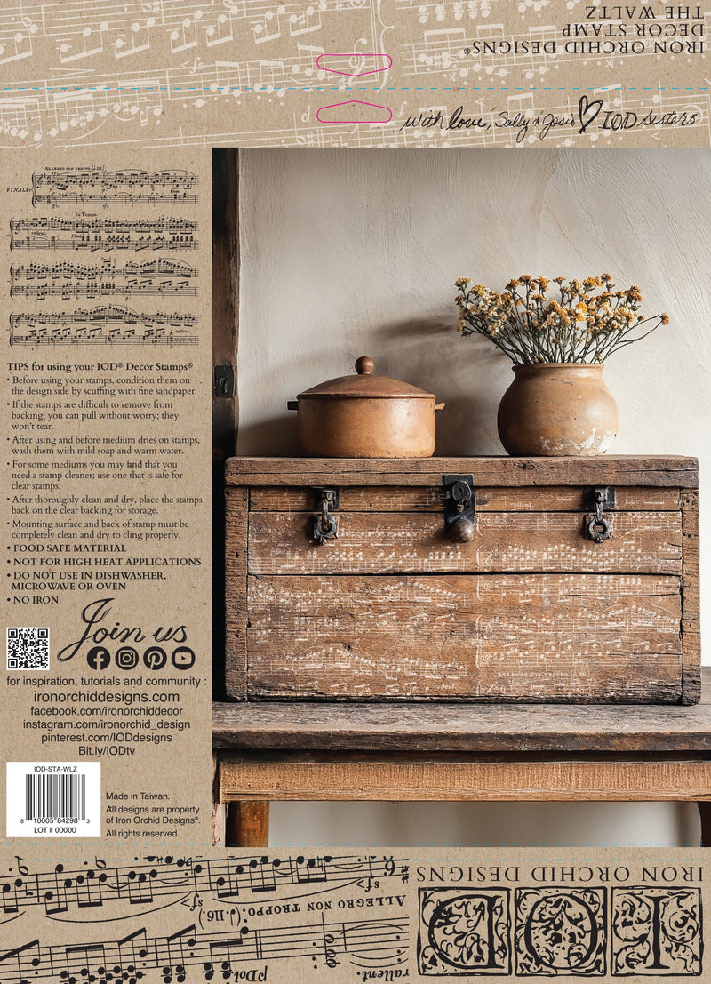 The Waltz 12x12 IOD Stamp