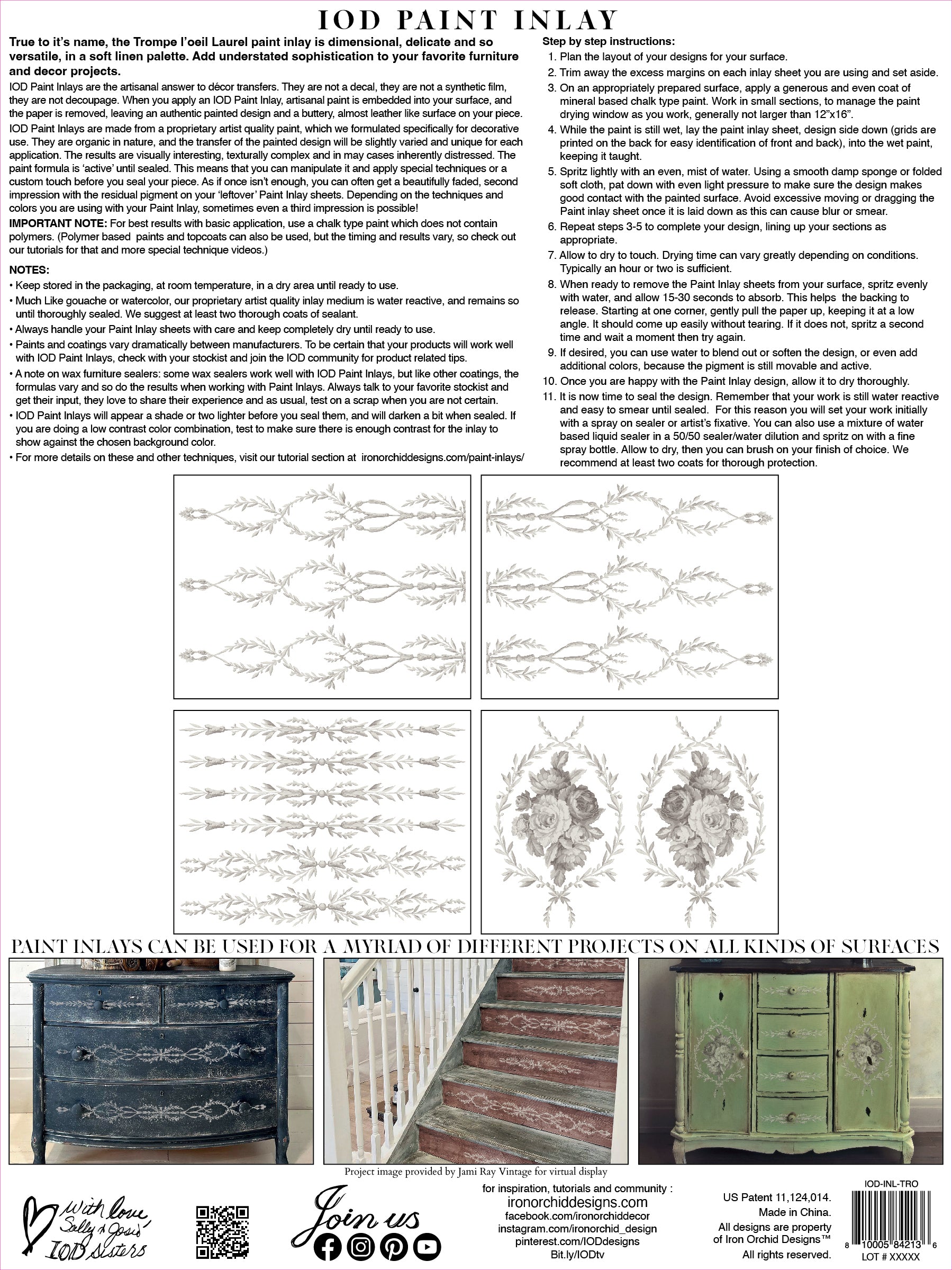 Tromp L'Oeil Laurel IOD Paint Inlay