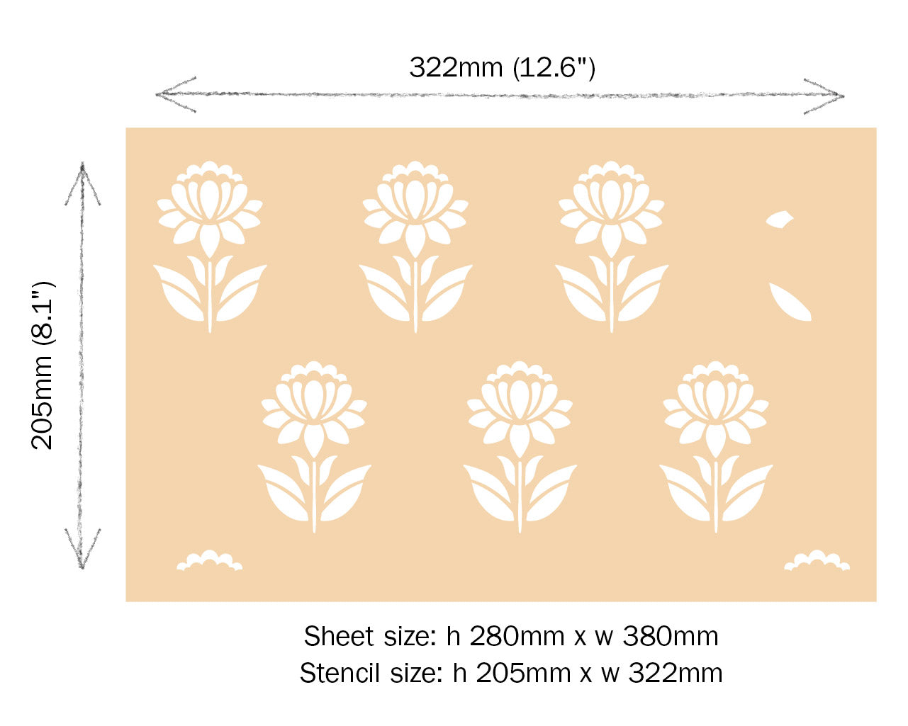 Annie Sloan x Nicolette Tabram - Mewar Stencil - Rajasthan Collection