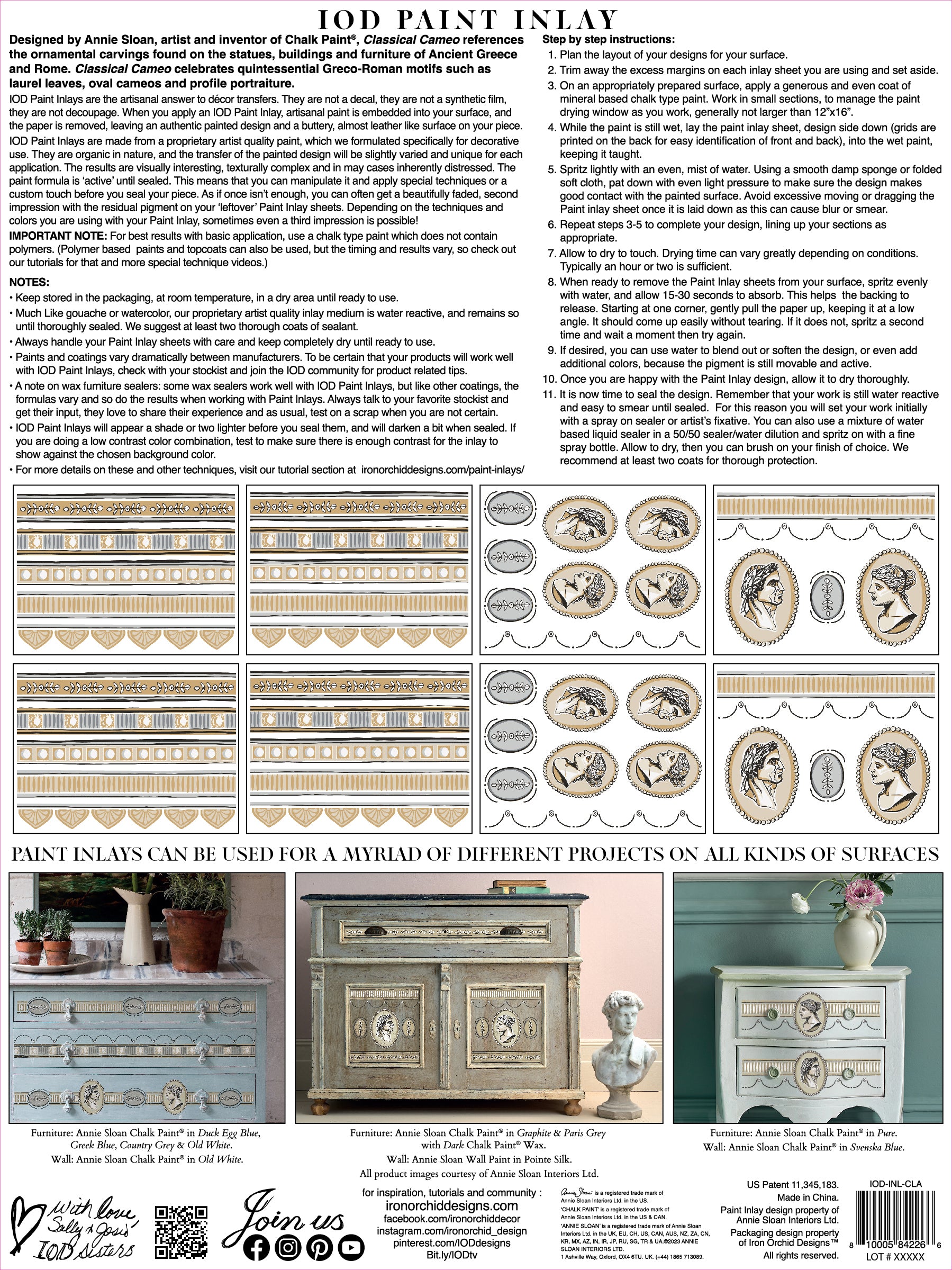 Classical Cameo IOD Paint Inlay
