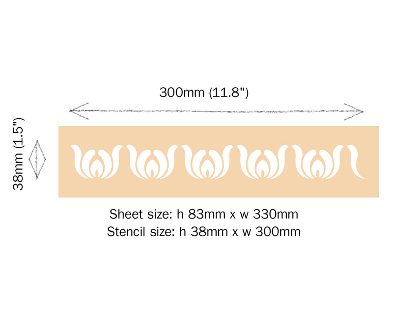 Annie Sloan x Nicolette Tabram - Udaipur Border Stencil - Rajasthan Collection