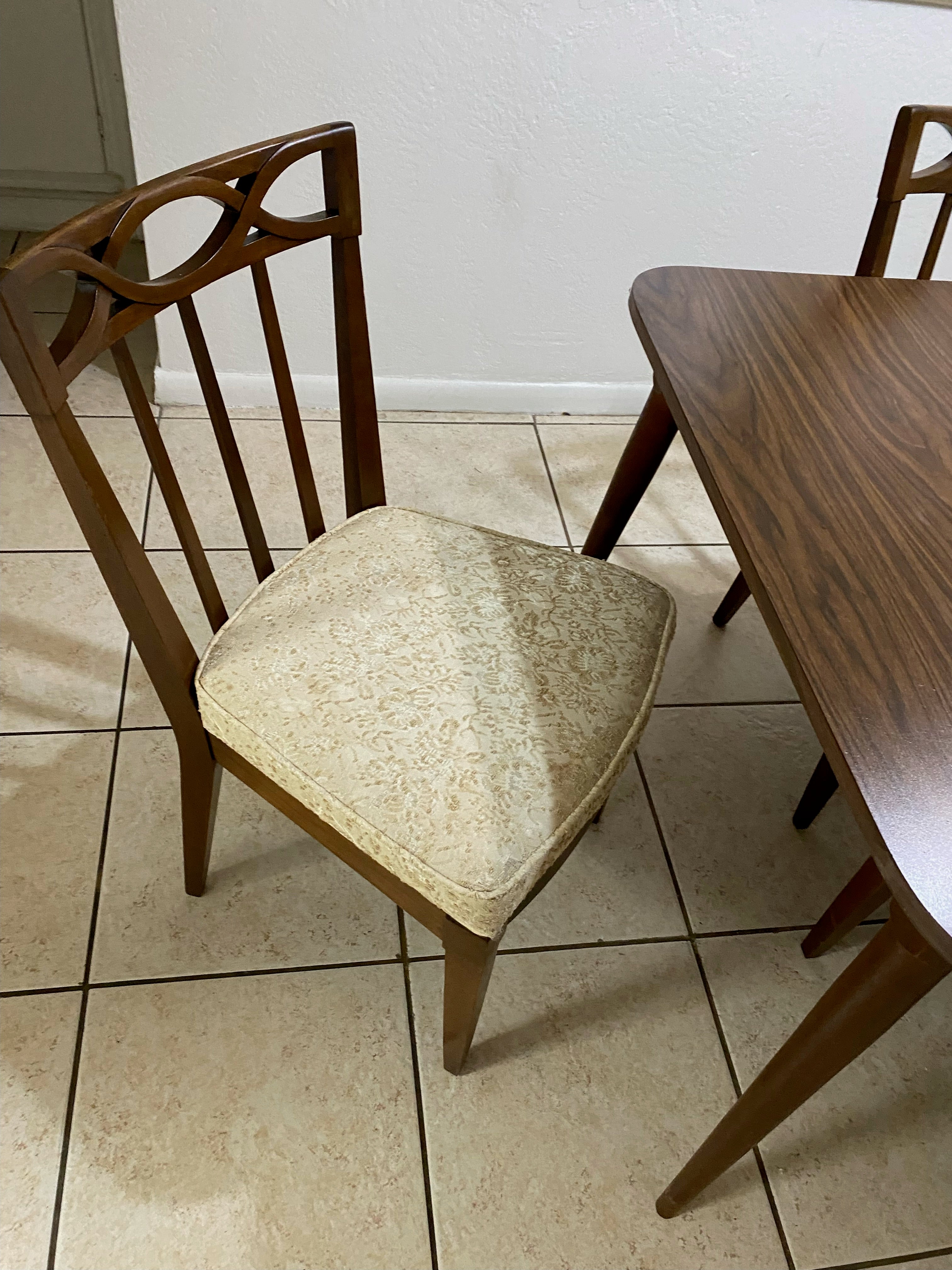 Mid Century Dining Table and Four Chairs