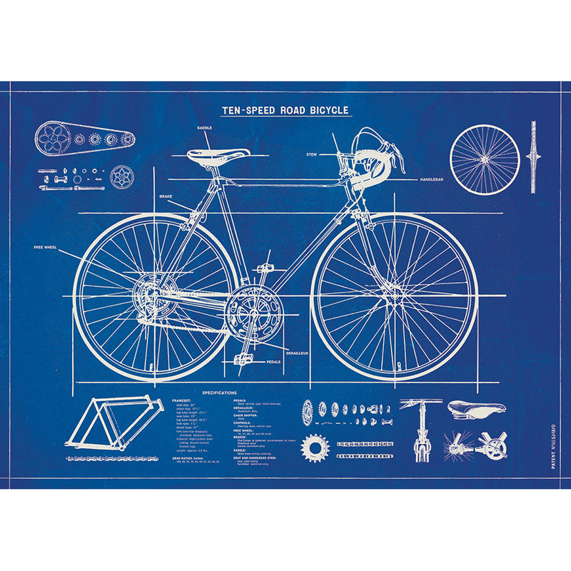 Bicycle Blueprint Wrap