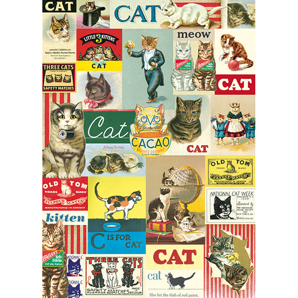 Vintage Cat Collage Wrap