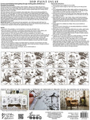 Petits Parasols Black IOD Paint Inlay