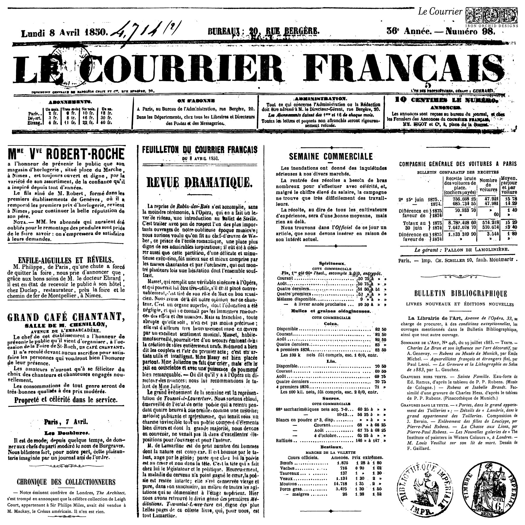 Le Courrier IOD Stamp