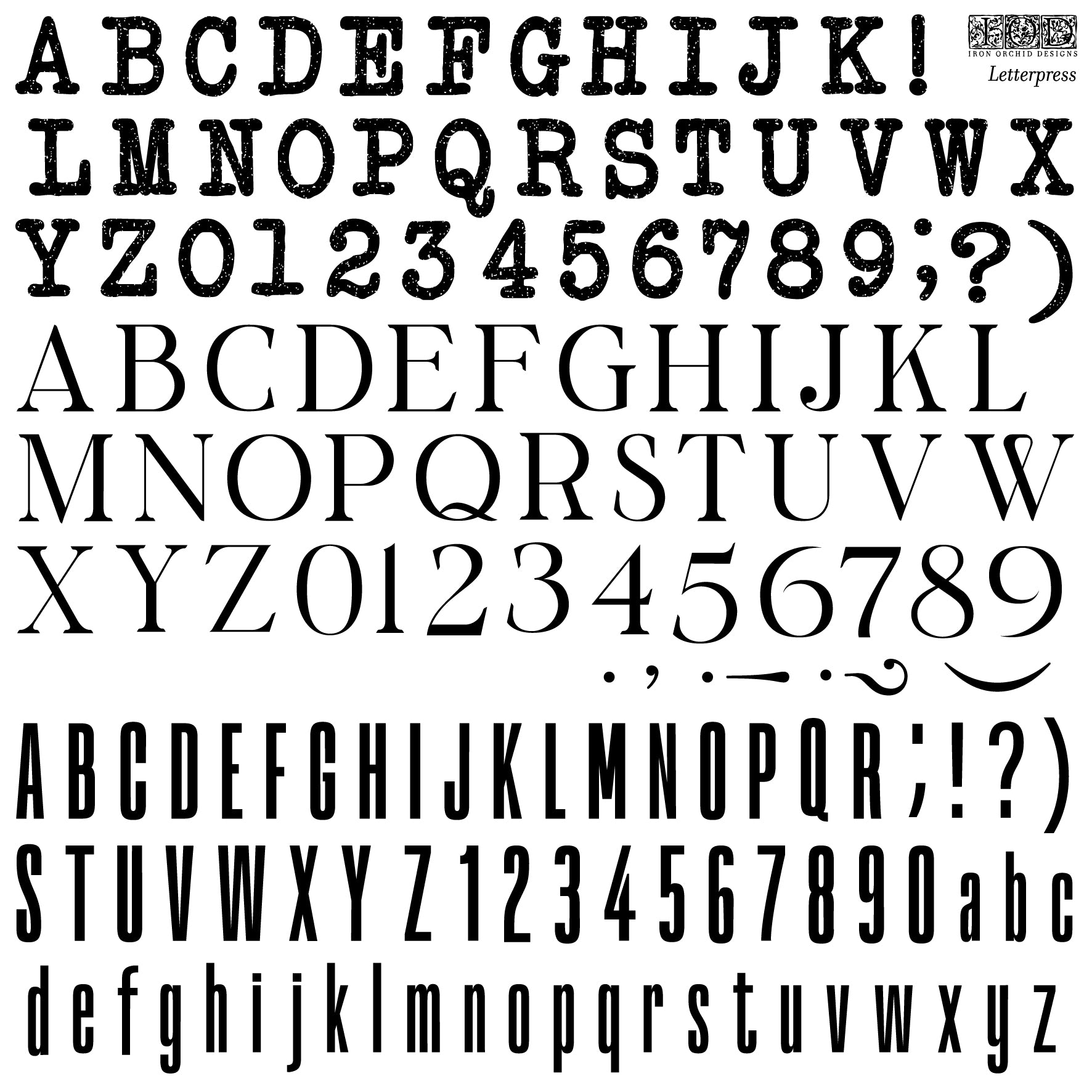 Letterpress IOD Stamp