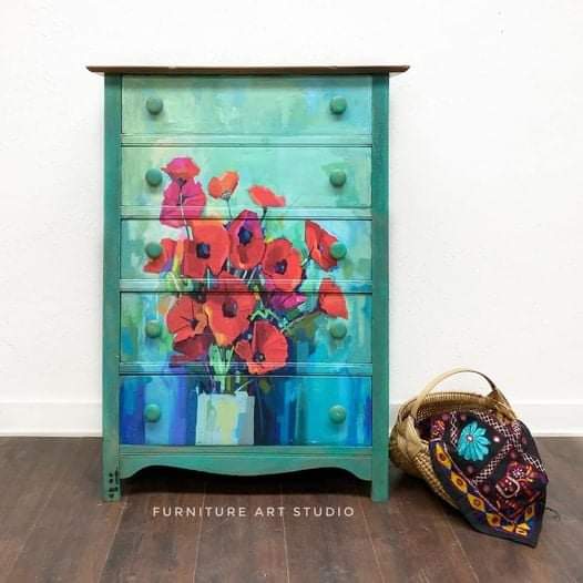 Poppies Decoupage Paper