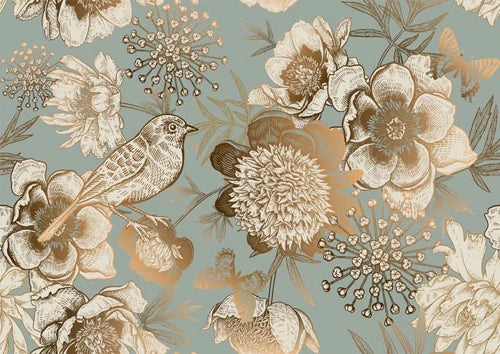 Foil Bird Decoupage Paper