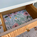 Pair of Blue and Wood MCM Nightstands