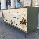 Mid Century Asian Inspired Triple Dresser