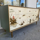 Mid Century Asian Inspired Triple Dresser