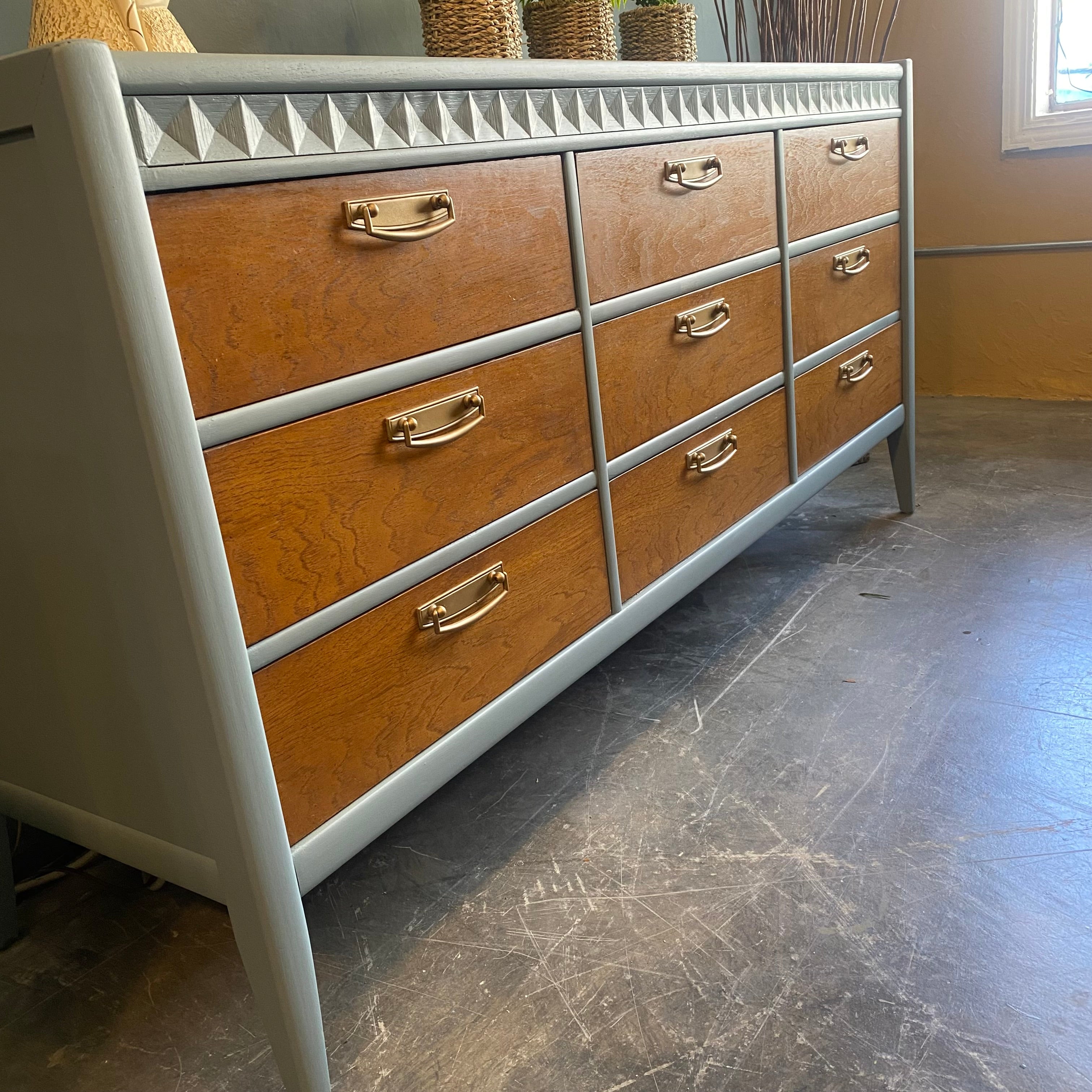 Cambrian Blue Triple Dresser by Broyhill