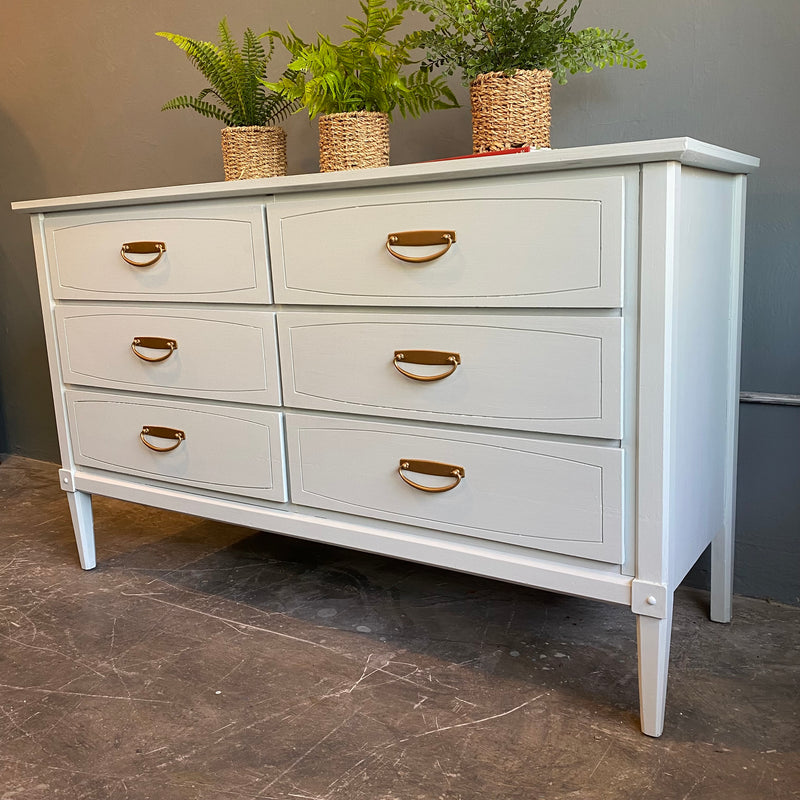 Upstate Blue Mid Century Dresser