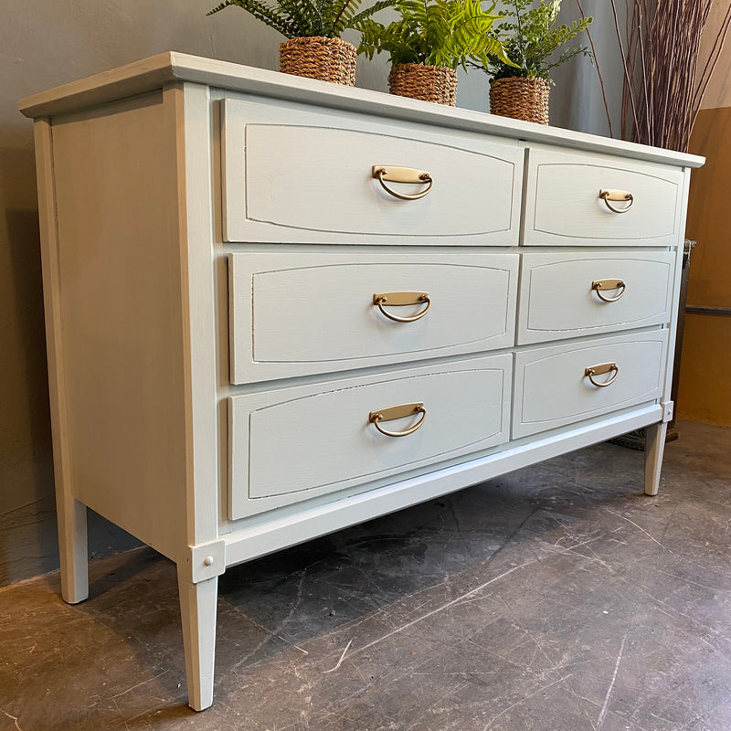 Upstate Blue Mid Century Dresser