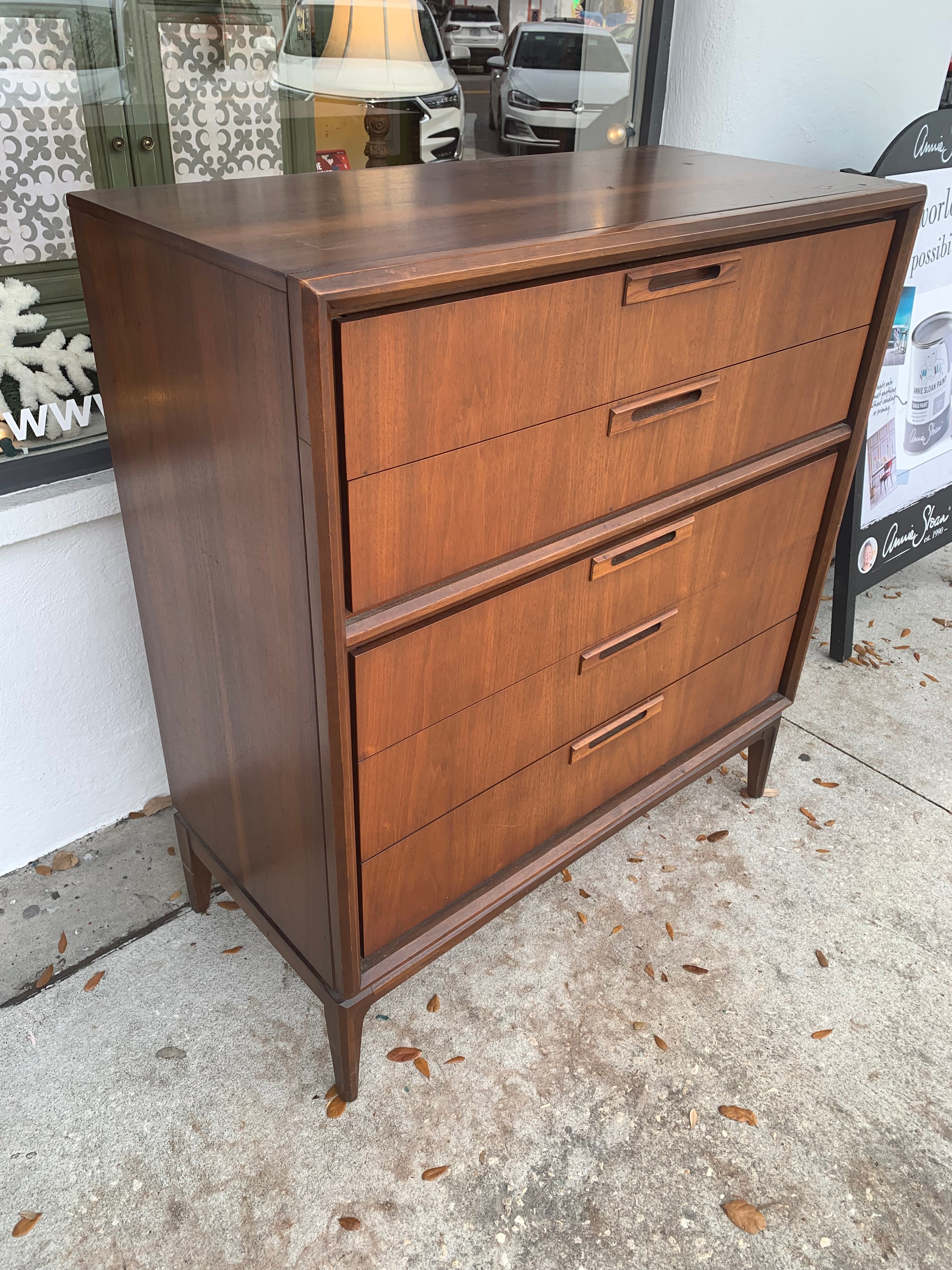 Mid Century 5 Drawer Mid Century Highboy Dresser