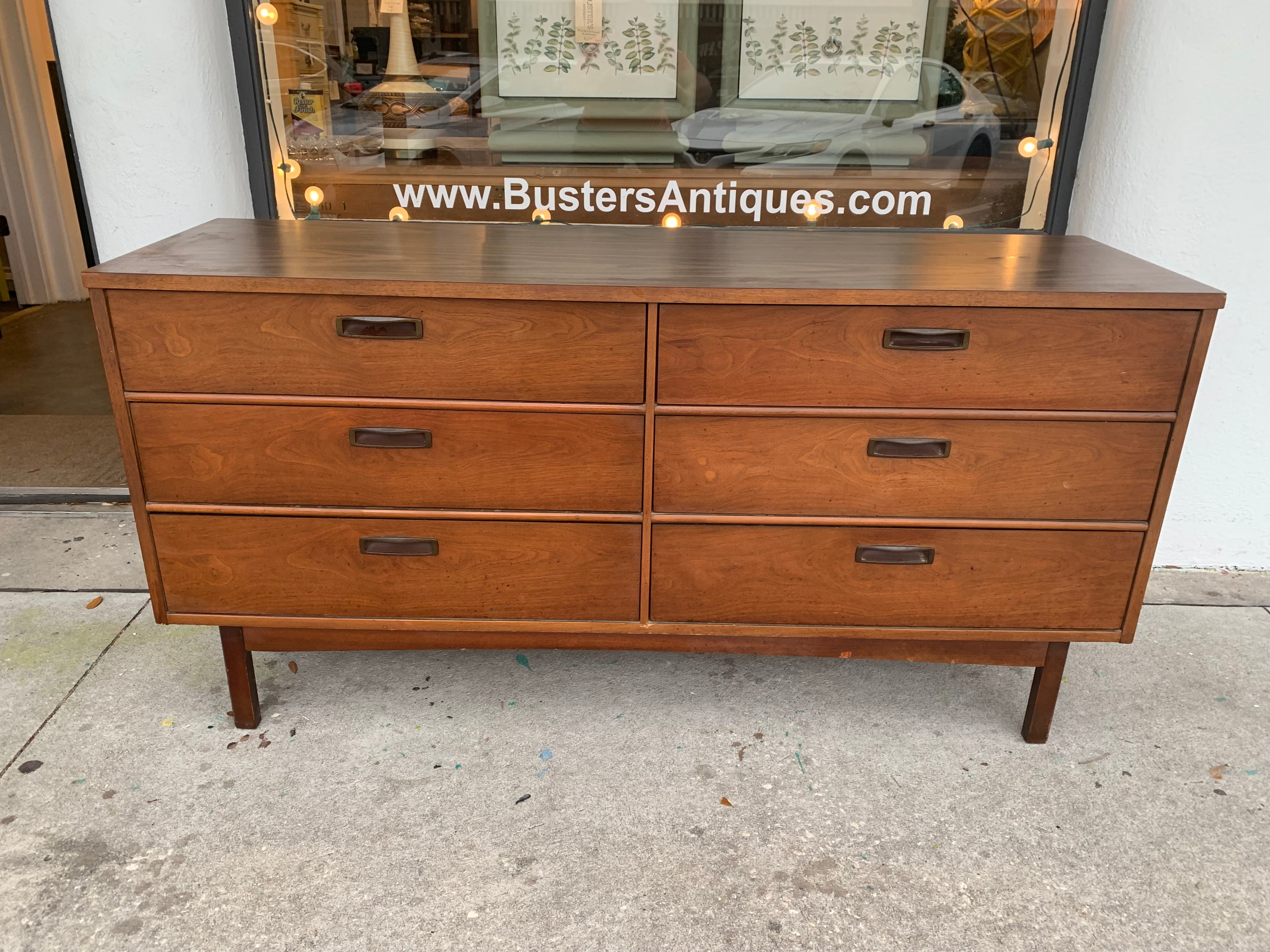 vintage lowboy dresser MCM Vintage 6 Drawer Dresser