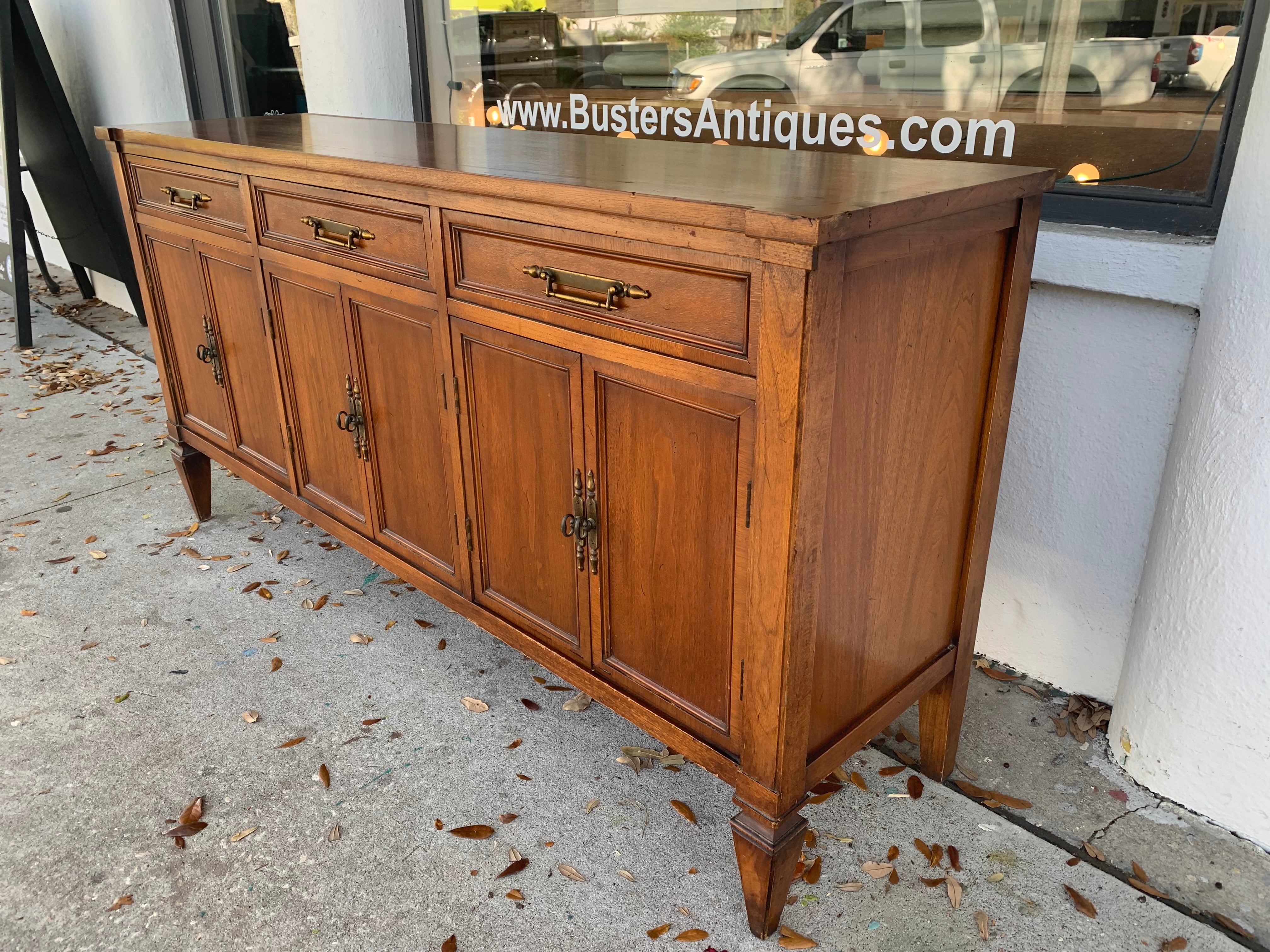 Vintage Wood Credenza