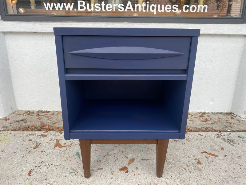 Mid Century Blue Nightstand by Kroehler