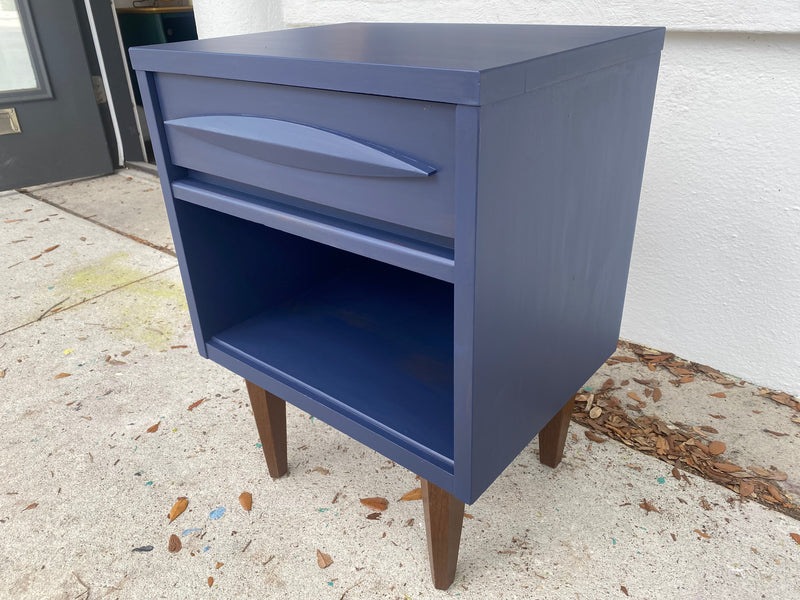 Mid Century Blue Nightstand by Kroehler