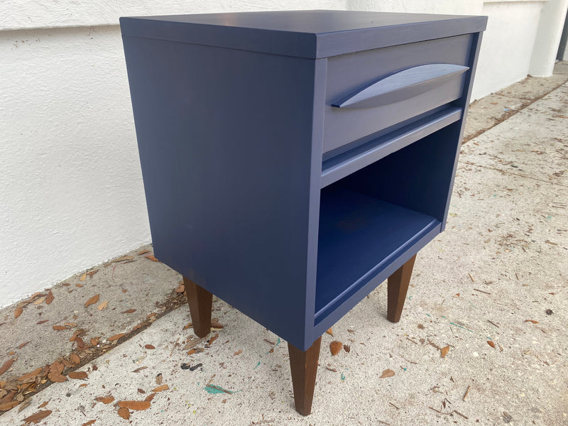 Mid Century Blue Nightstand by Kroehler