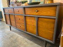 Mid Century Walnut 9 Drawer Dresser