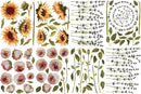 Painterly Florals IOD Transfer