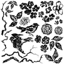 Birds, Branches and Blossoms IOD Stamp
