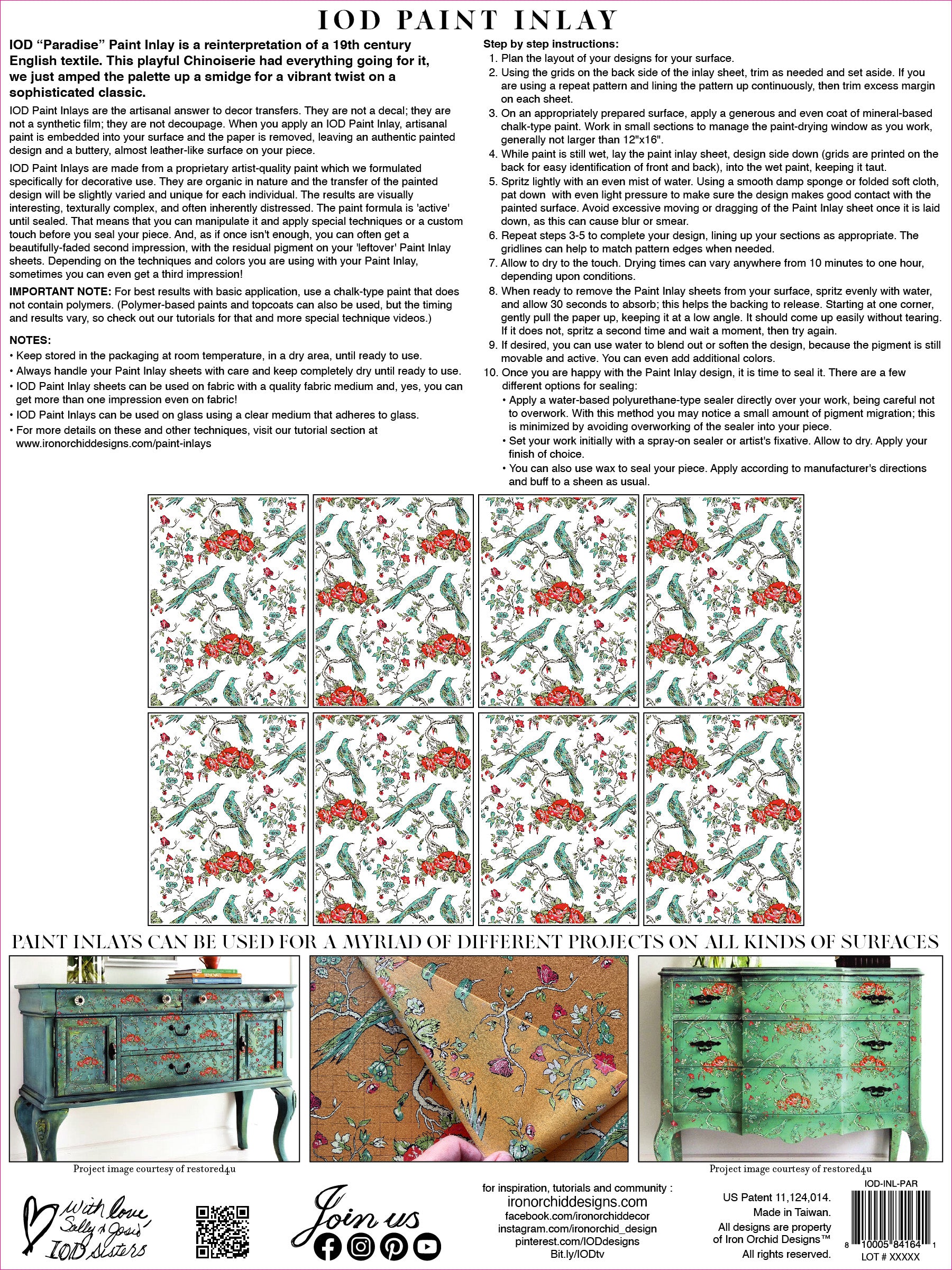 Paradise IOD Paint Inlay