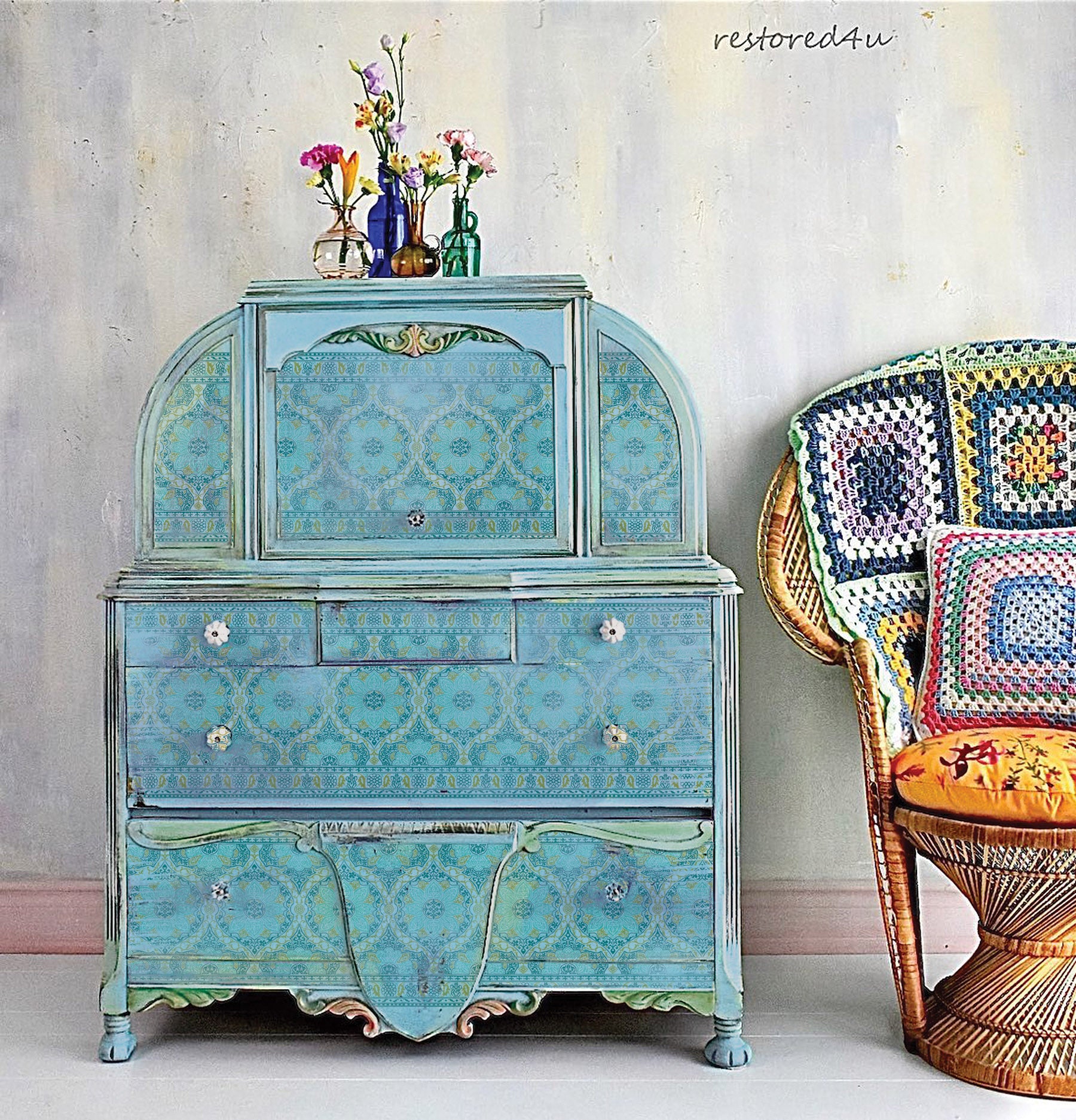 Morocco IOD Paint Inlay