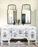 Petits Parasols Black IOD Paint Inlay