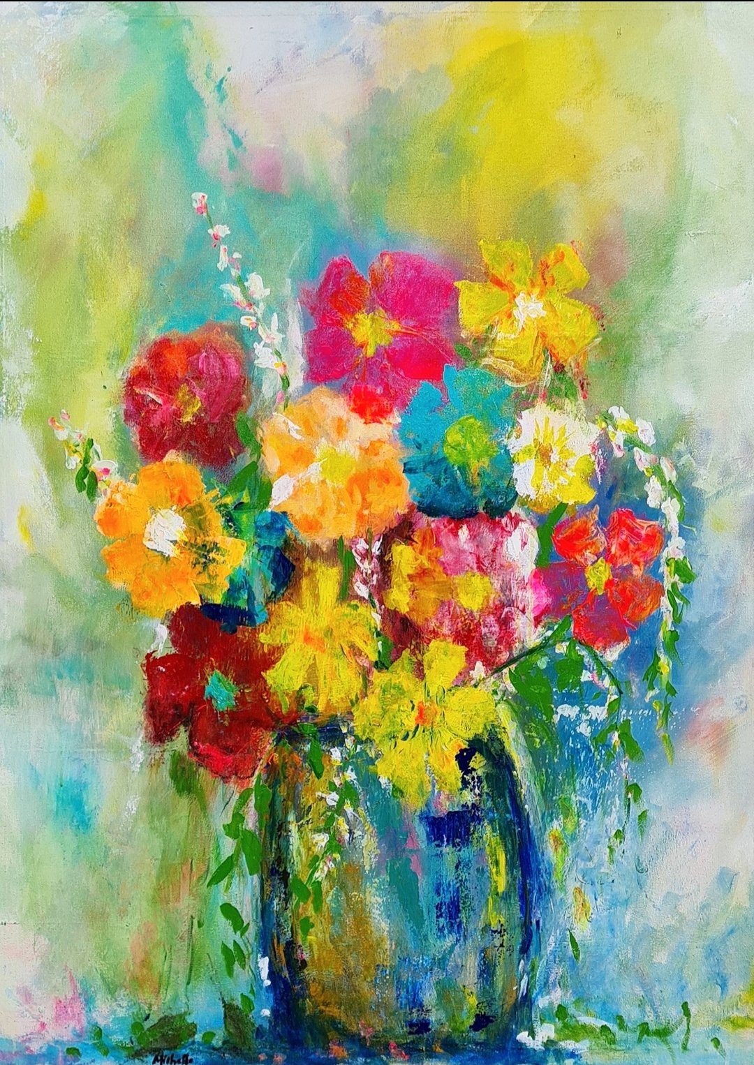 Karen's Technicolour Bouquet Decoupage Paper