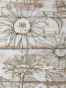 Sunflowers IOD Stamp