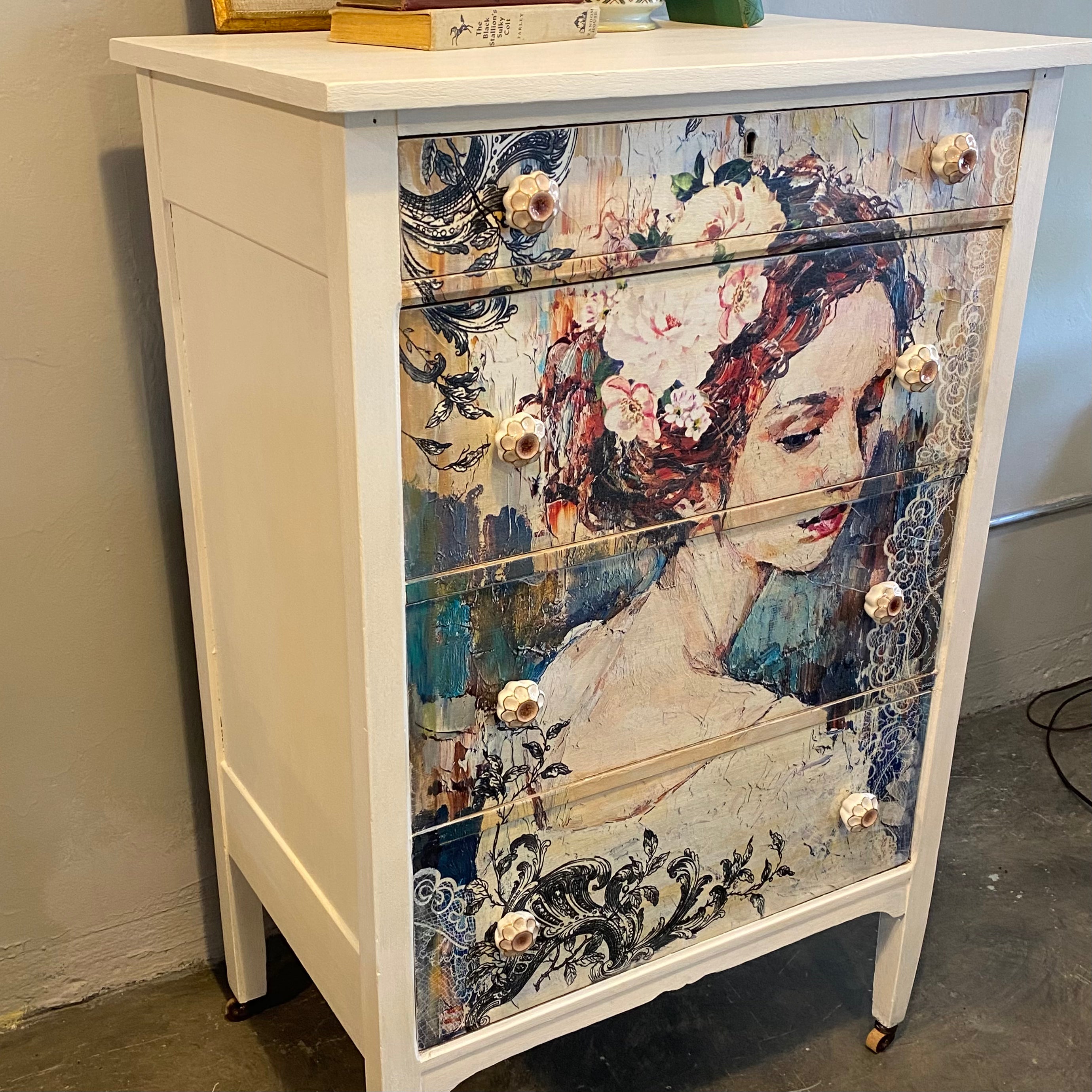 White Antique Chest