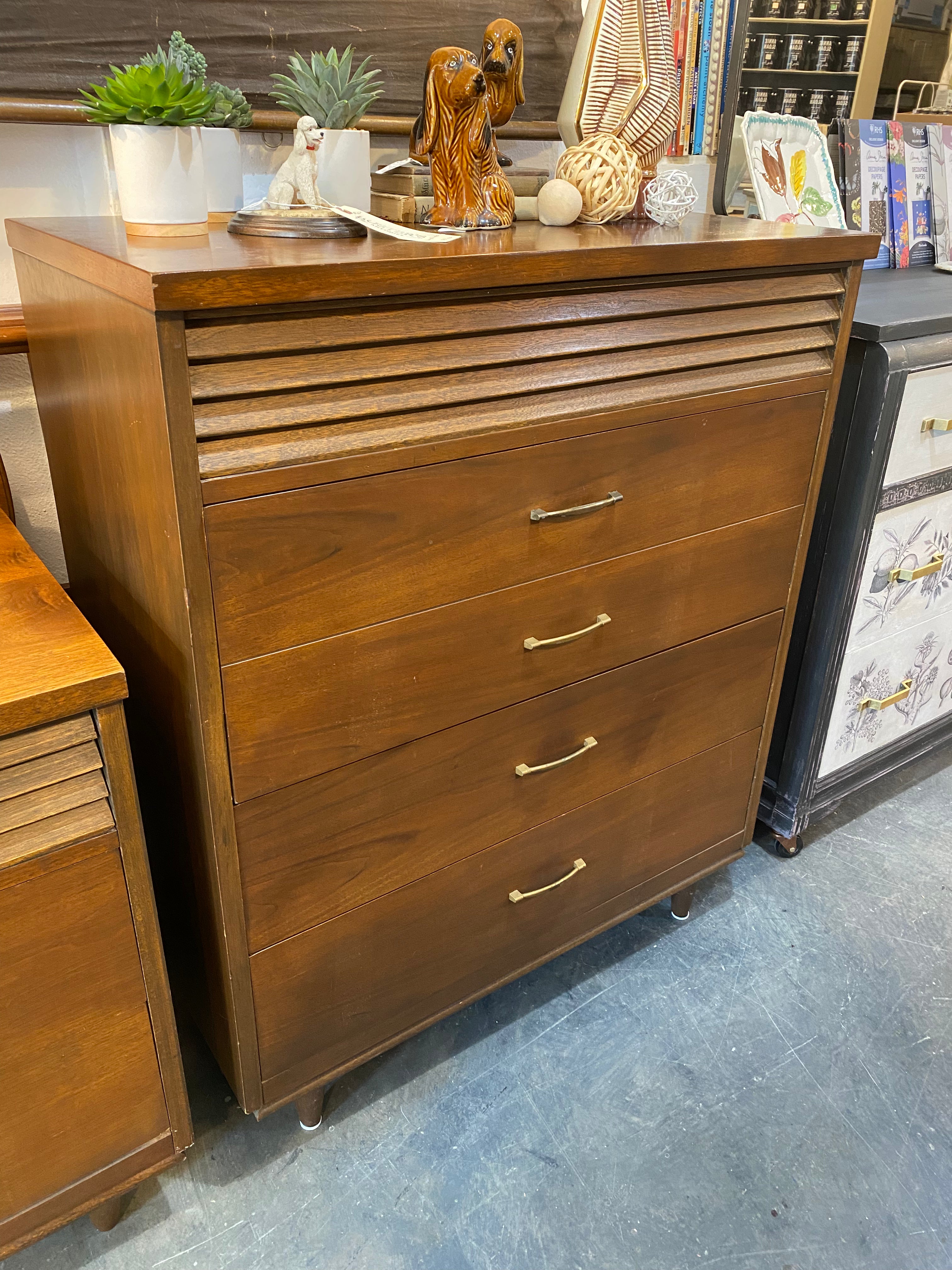 Mid Century Modern Walnut Highboy