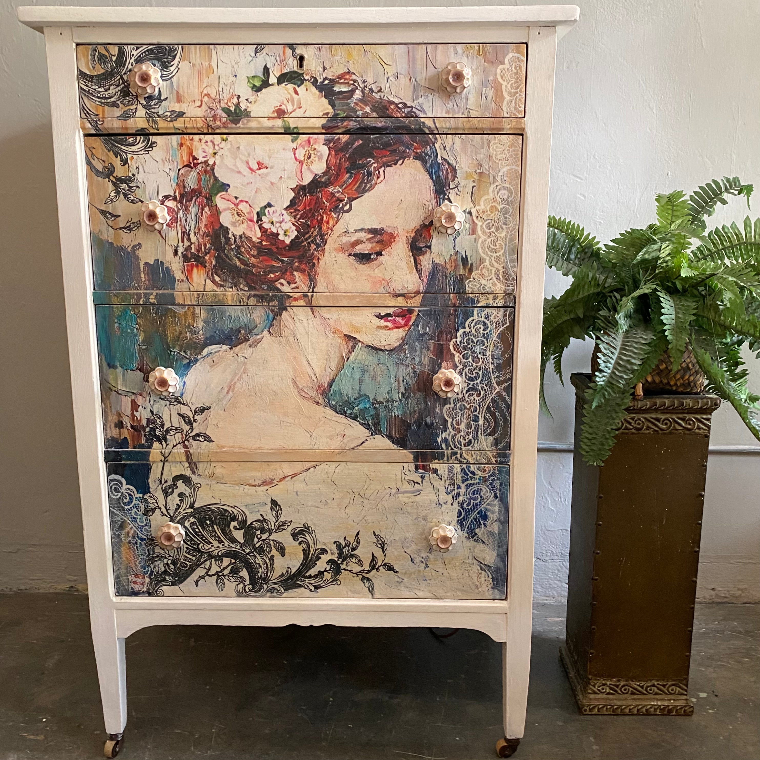 White Antique Chest