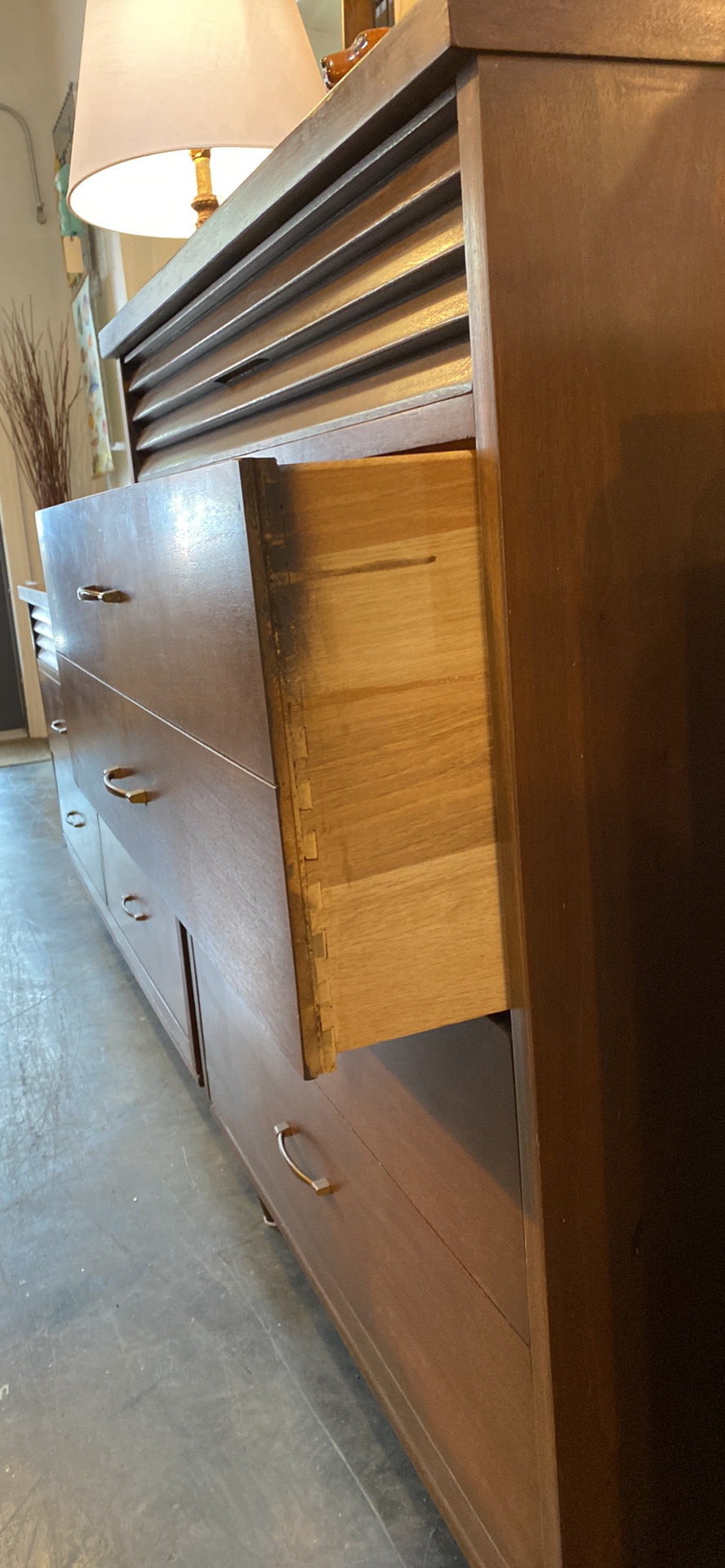 Mid Century Modern Walnut Highboy