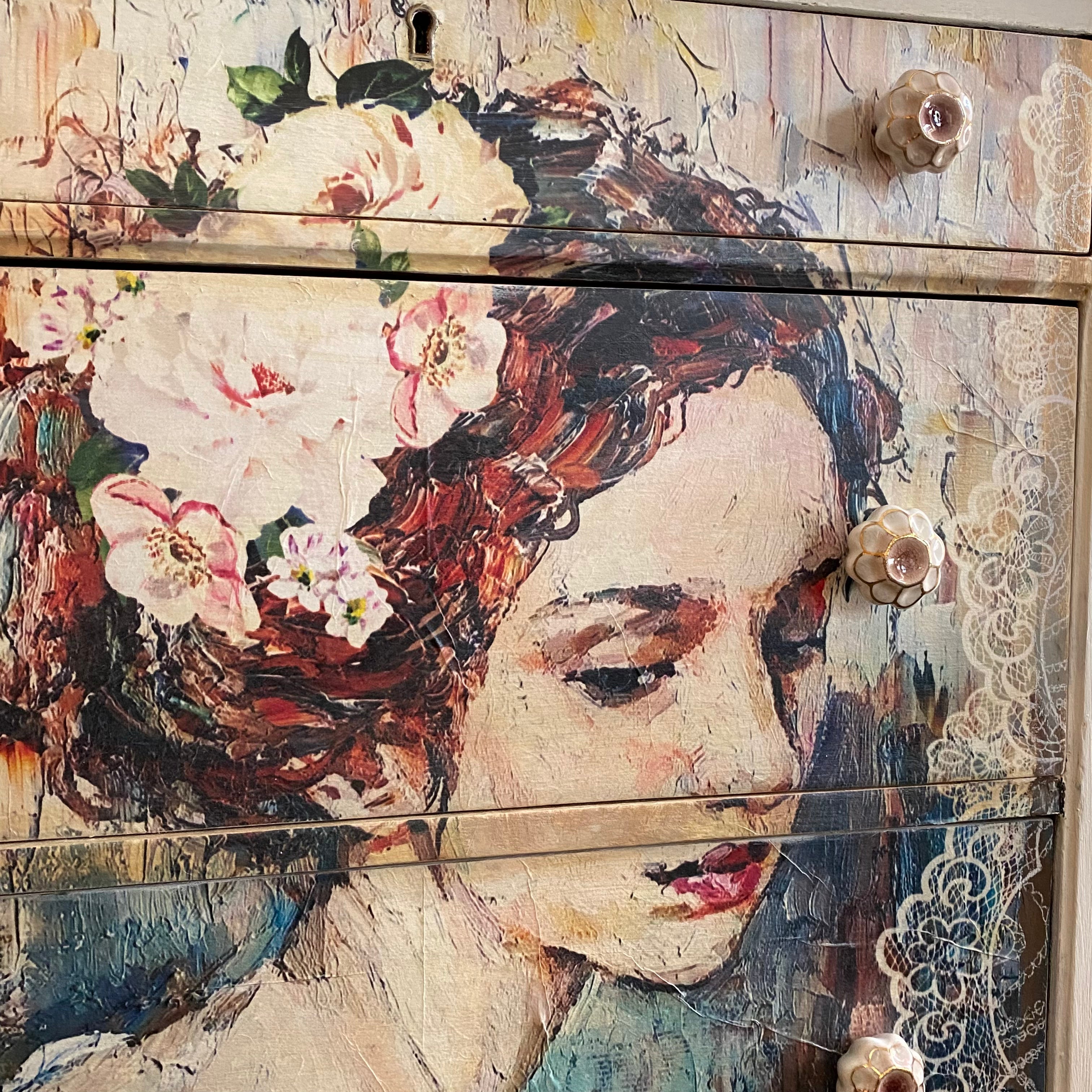 White Antique Chest