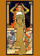 Mustard Nouveau Decoupage Paper